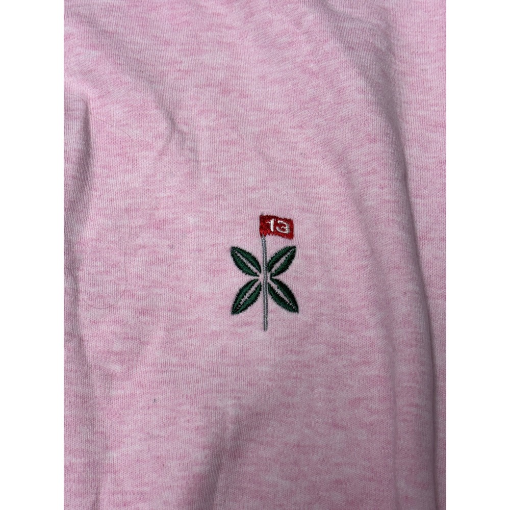 Peter Millar x Bandon Preserve Mens Pink Cotton 1/4 Zip Pullover Golf Sweater L - Picture 2 of 10
